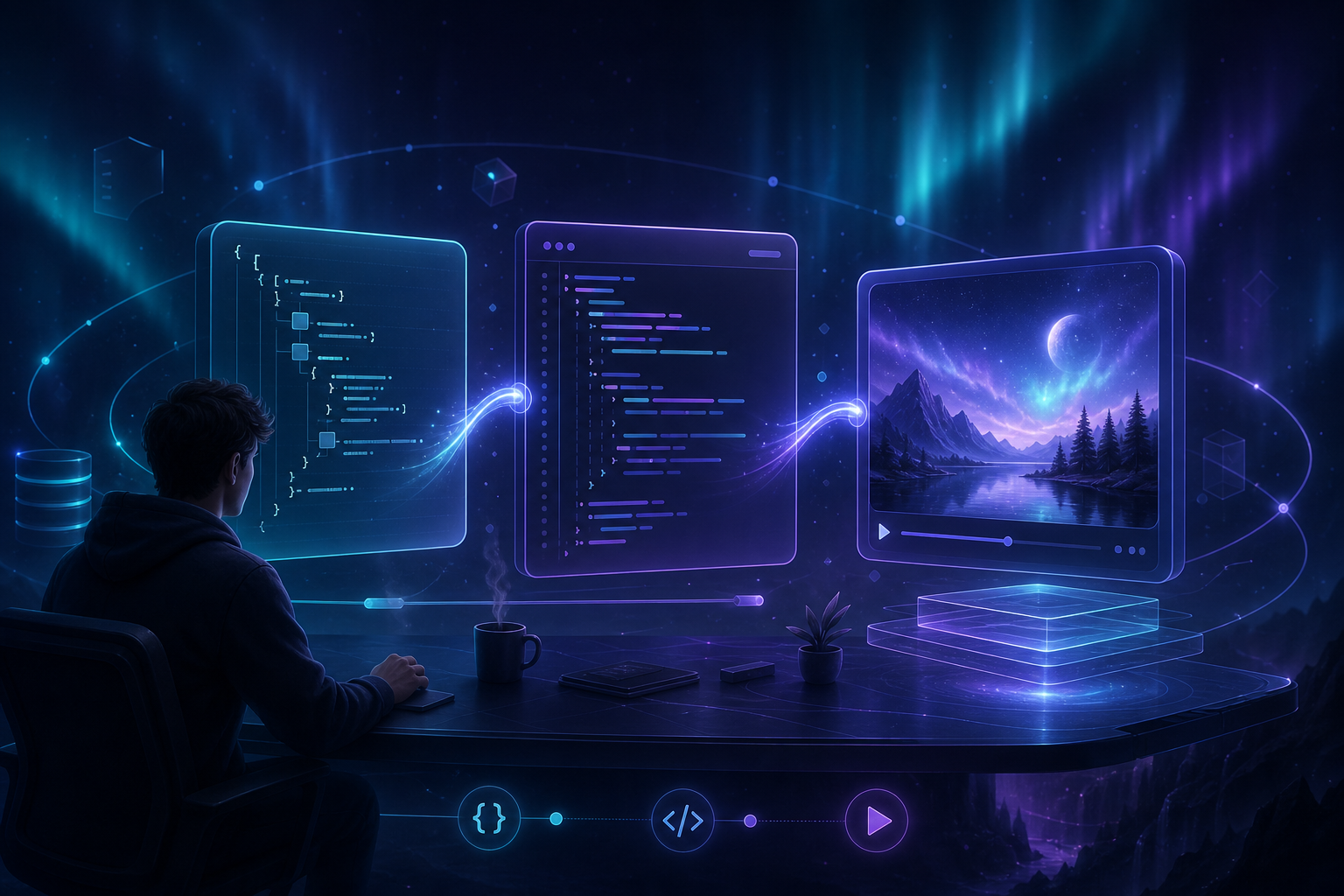 Developer workflow from JSON to rendered video