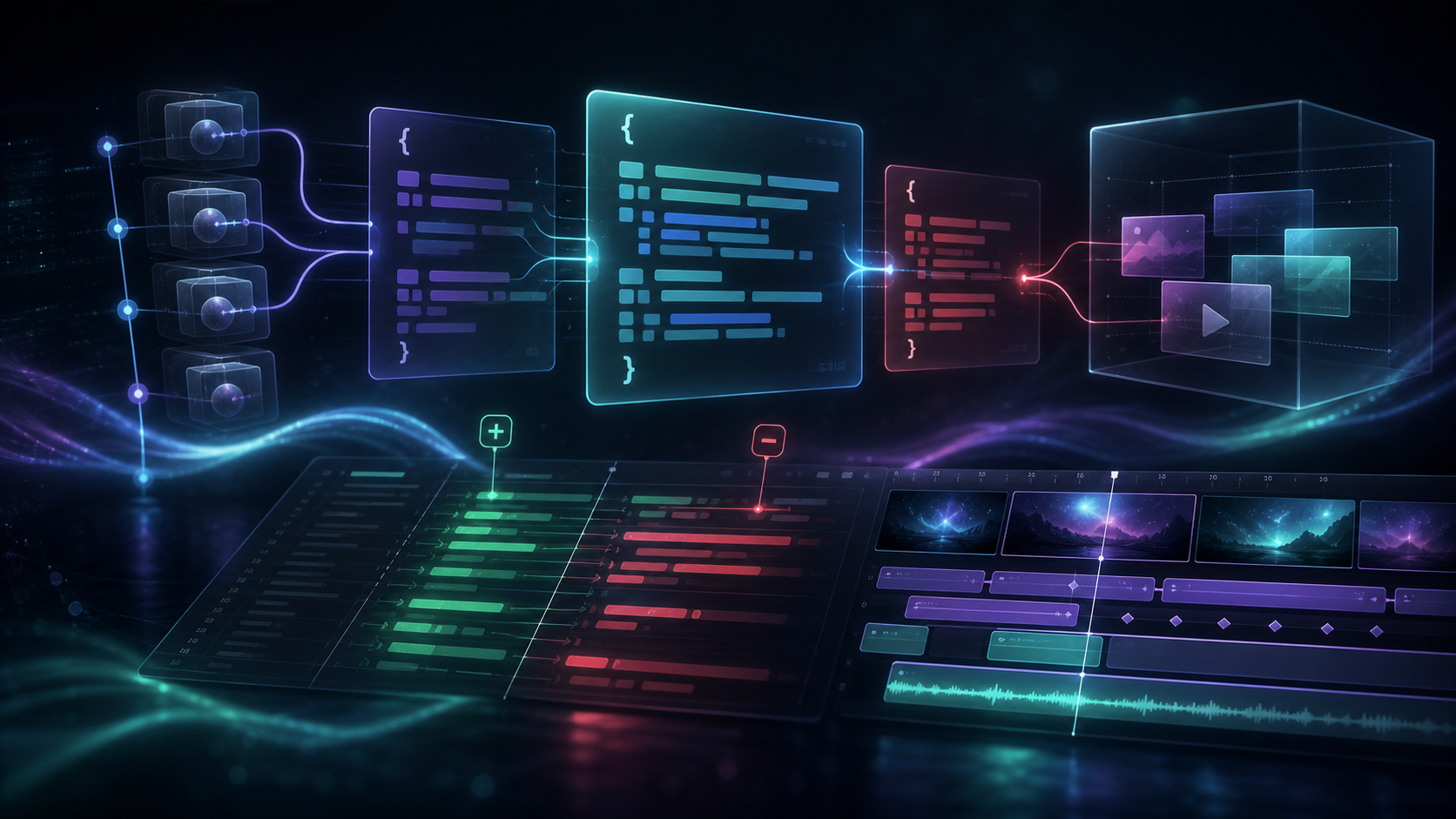 VideoJSON templates and git diff fragments