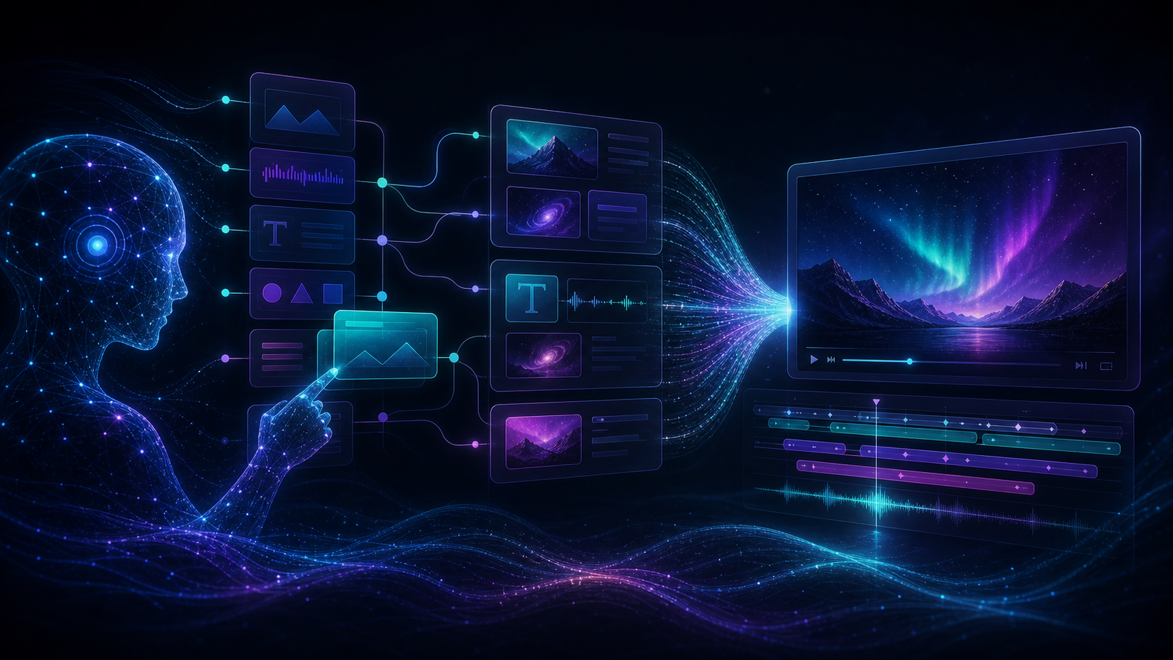 An AI agent assembling reusable video templates