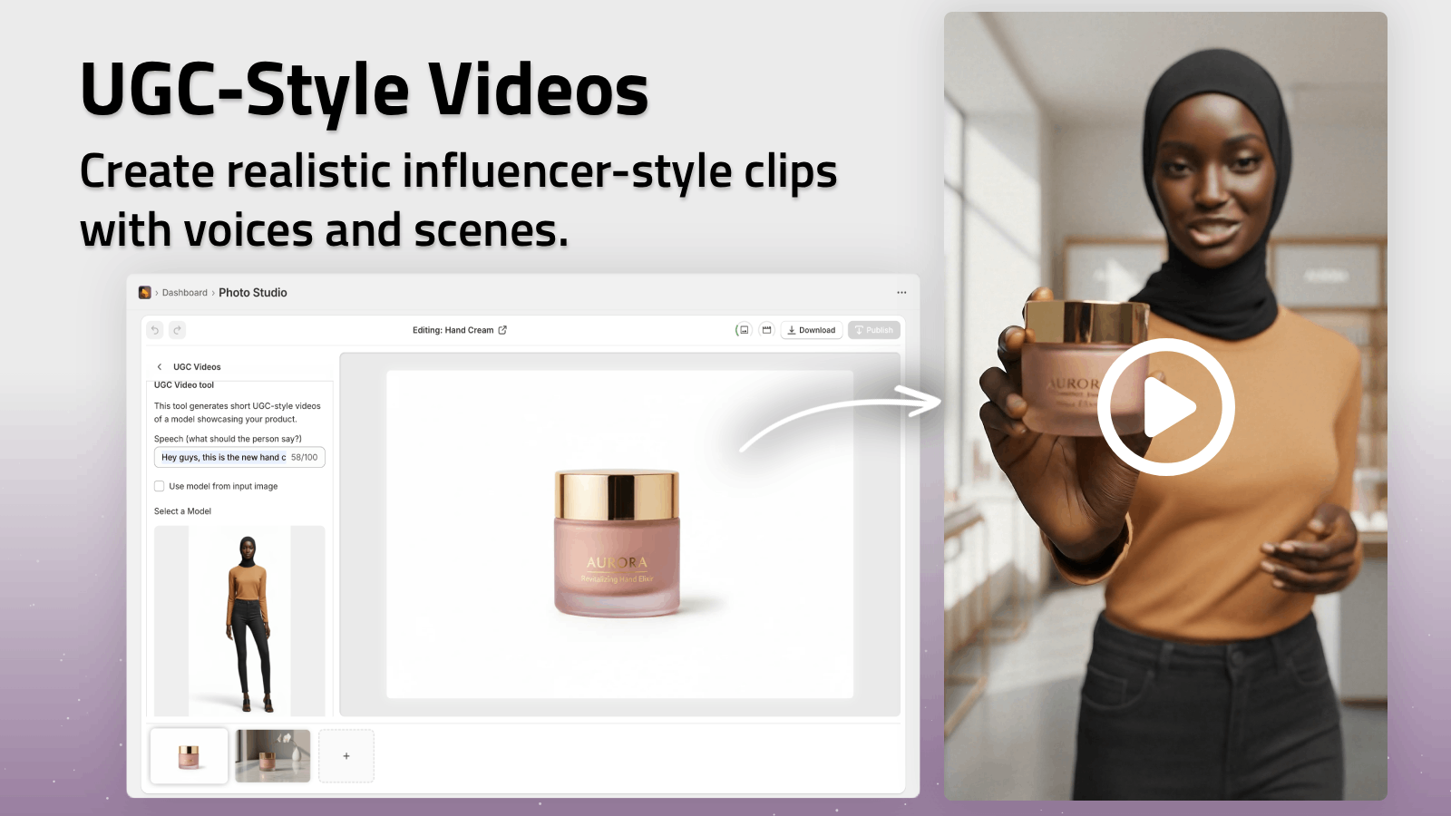 UGC-style video preview from the app listing