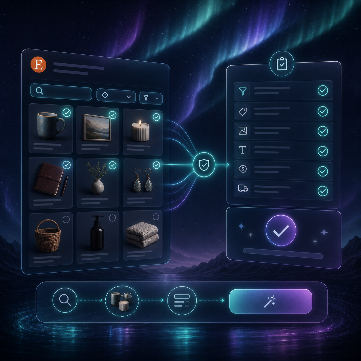 Search select modify workflow diagram