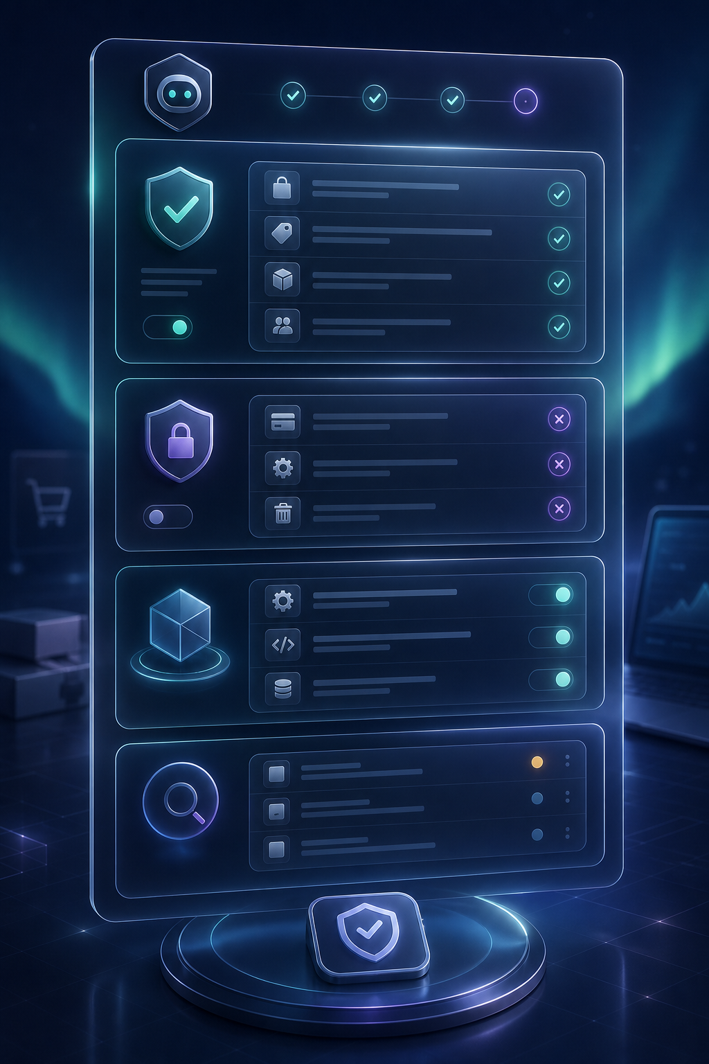 Permission dashboard for a scoped Shopify AI agent