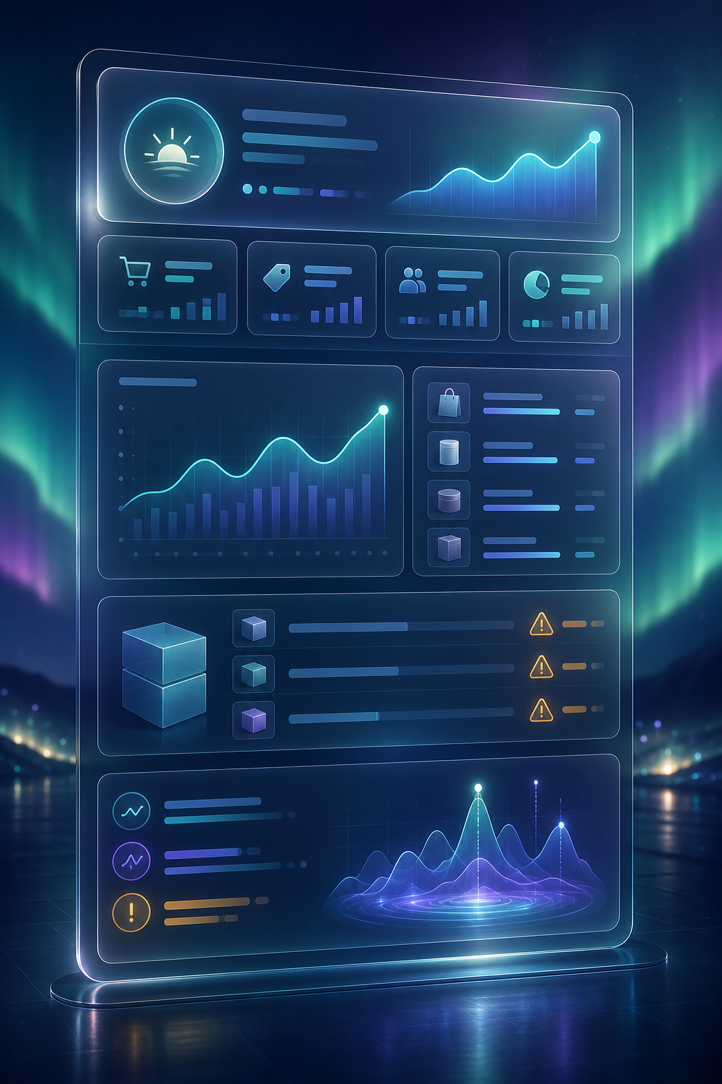 Daily Shopify report dashboard with alerts and trend charts