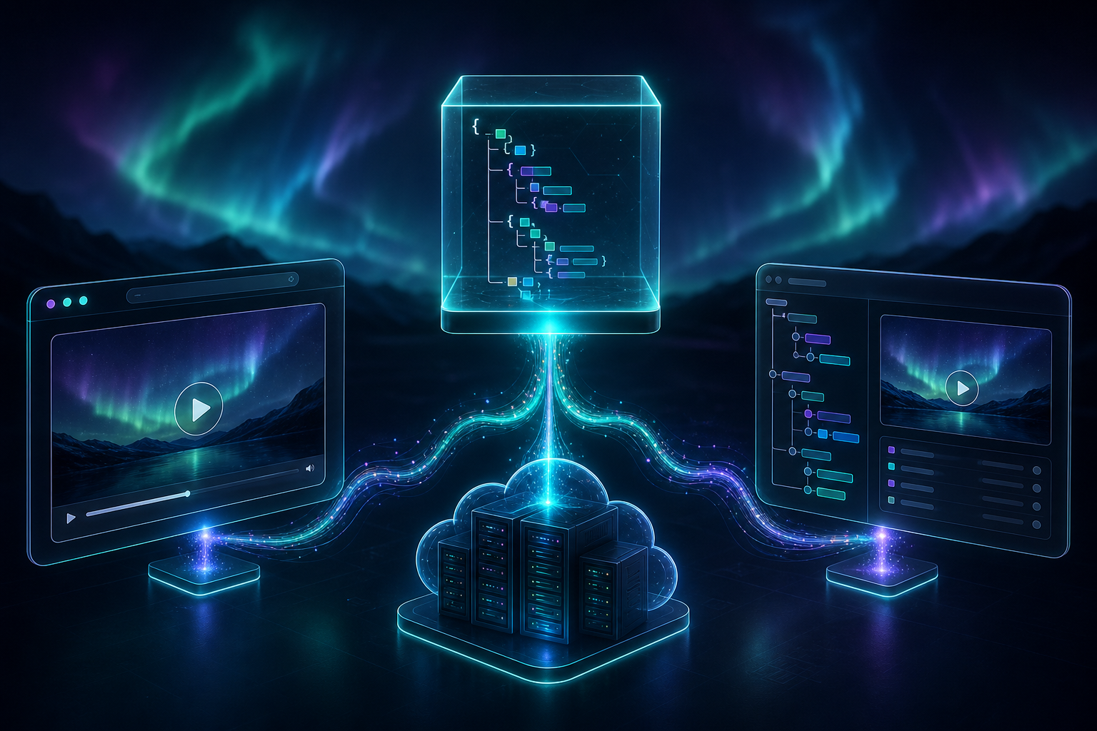VideoFlow renderer split across browser server and React