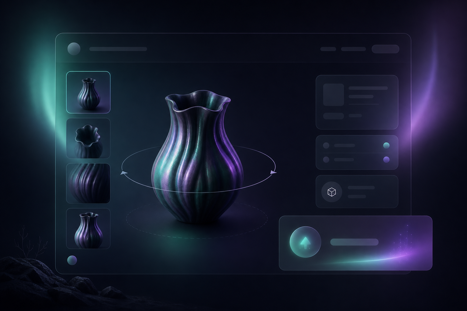 A 3D product viewer inside a Shopify-style product page