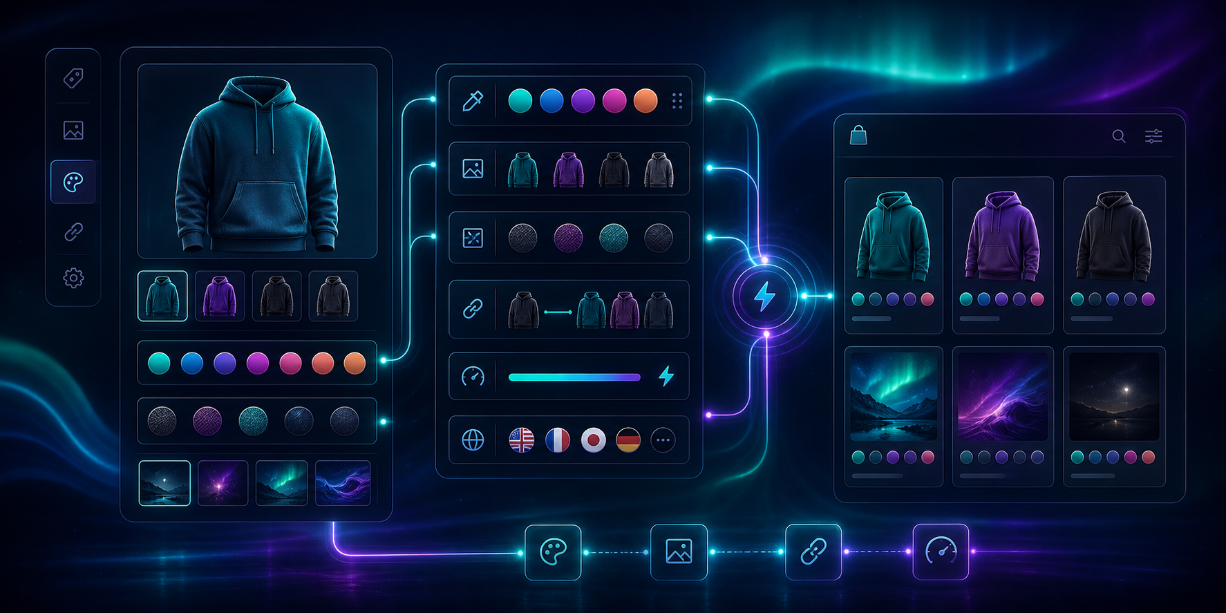 Shopify swatch workflow connecting variant colors linked products and collection pages