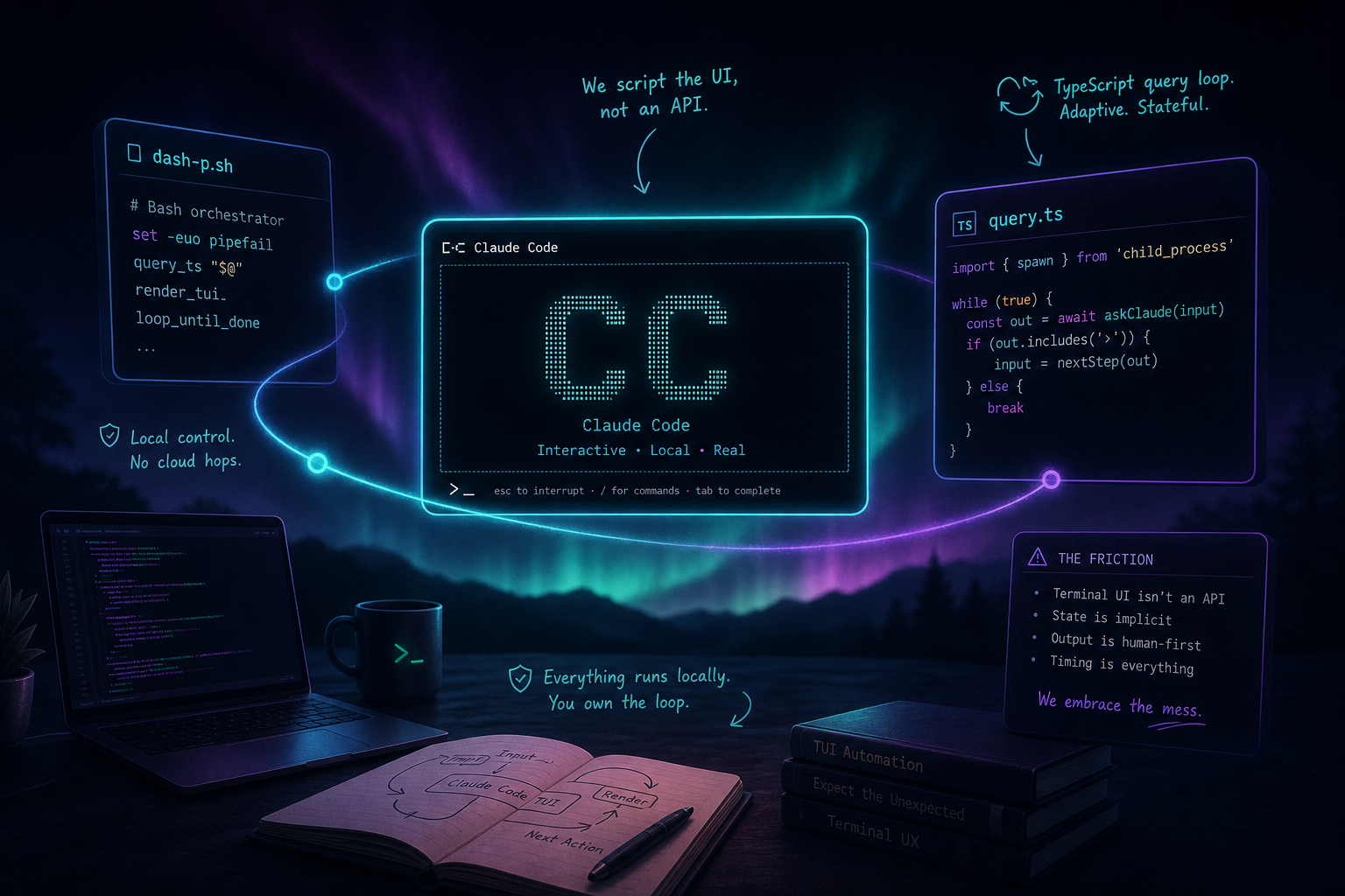 Local dash-p workflow illustration