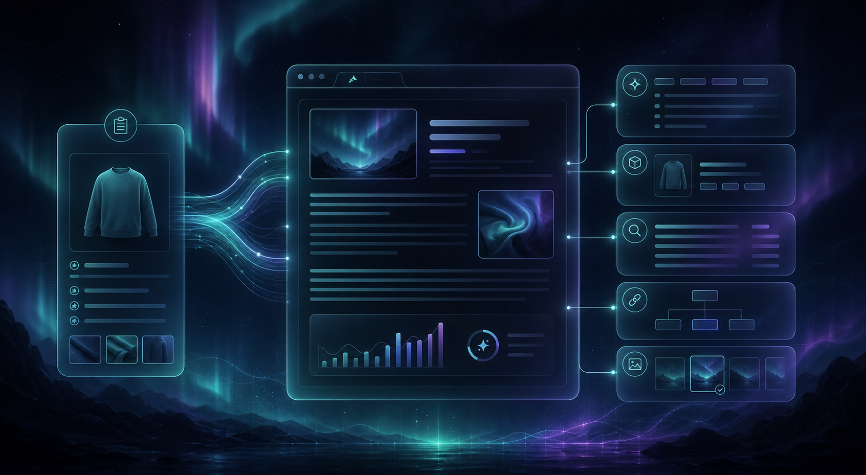 Product brief flowing into an SEO blog editor