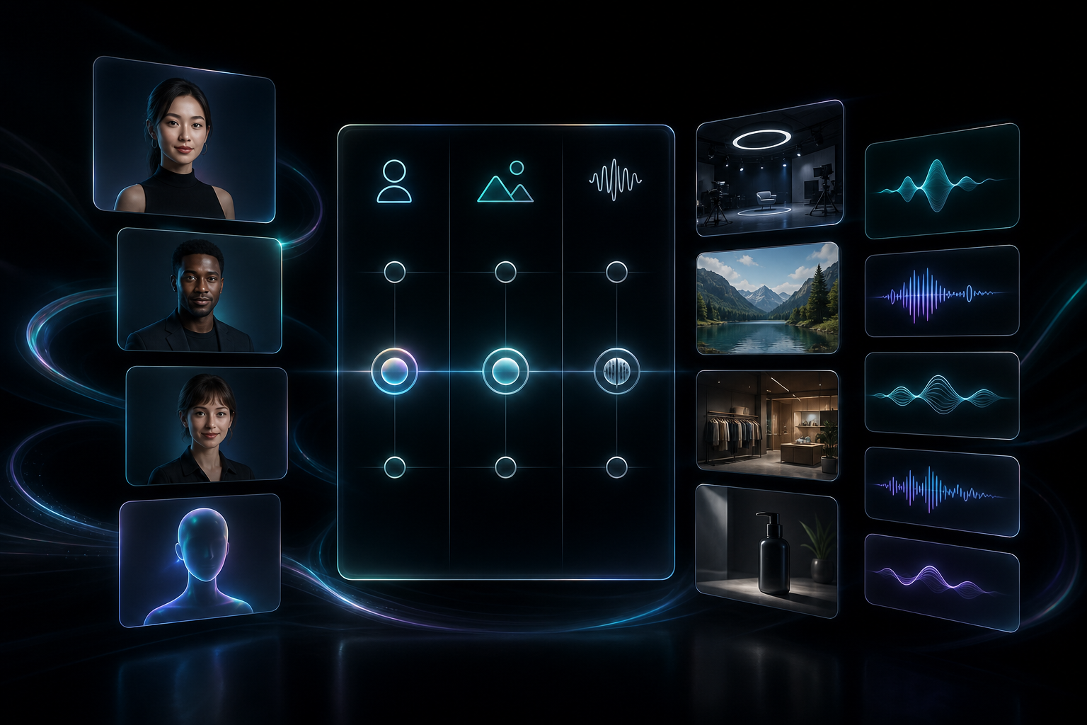 Avatar scene and script selection matrix