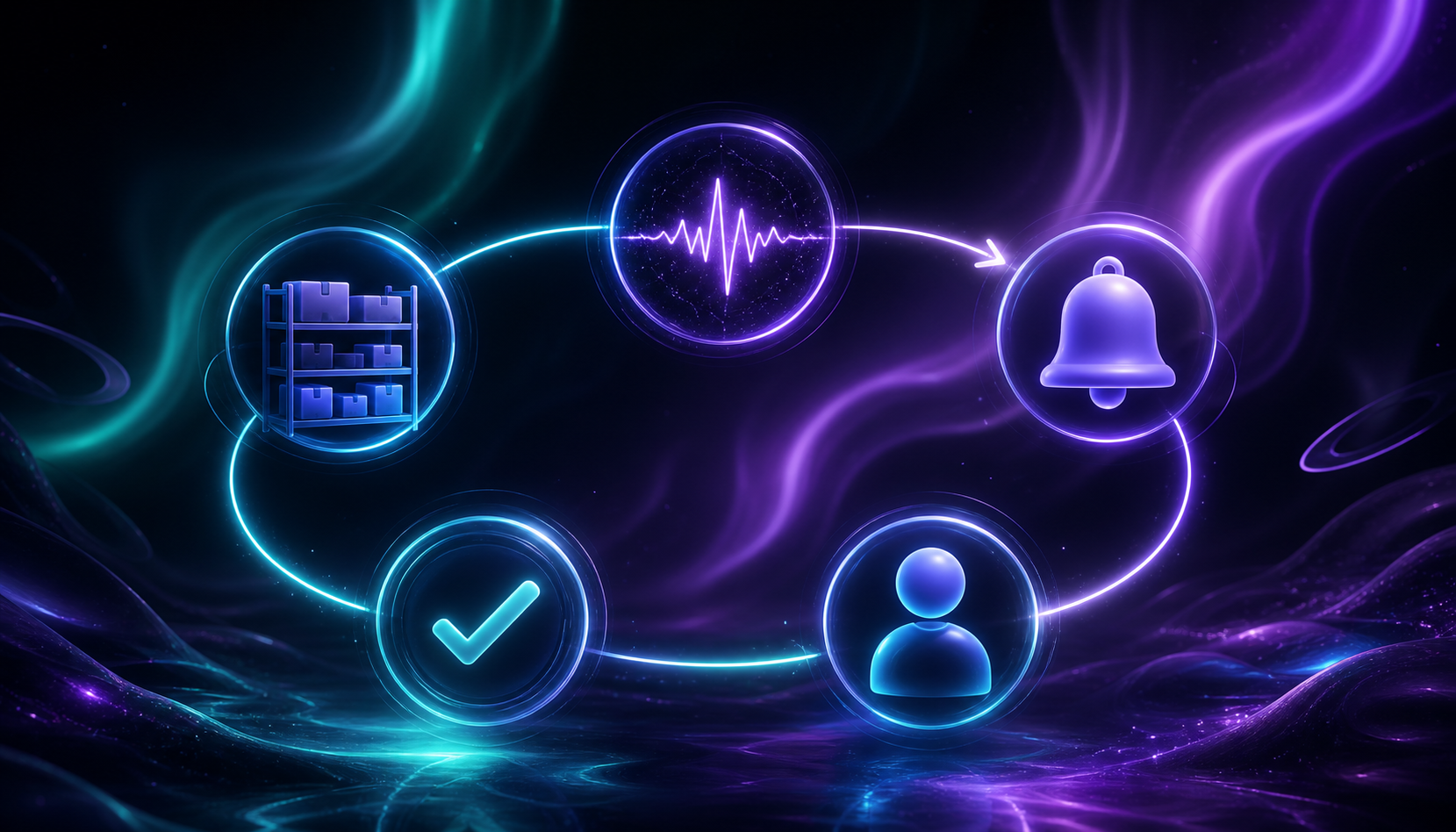 Read-only Shopify report signals flowing through a human review checkpoint