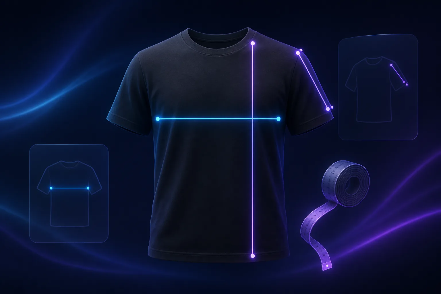 Garment measurement guide for a Shopify size chart