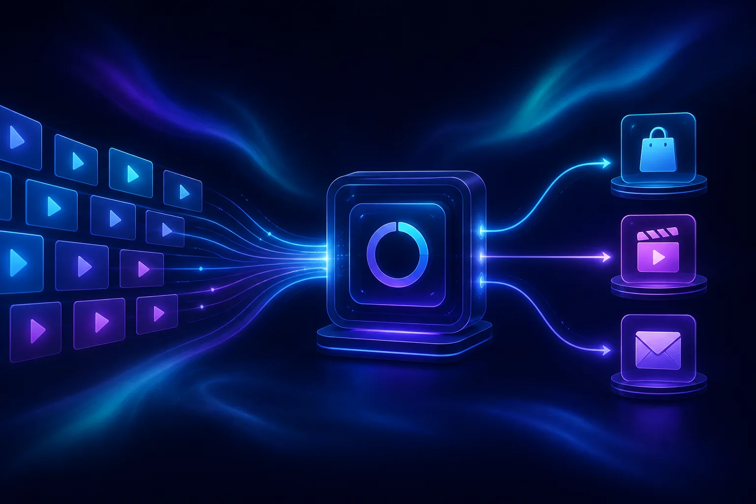 Rendered videos delivered to ecommerce and marketing channels