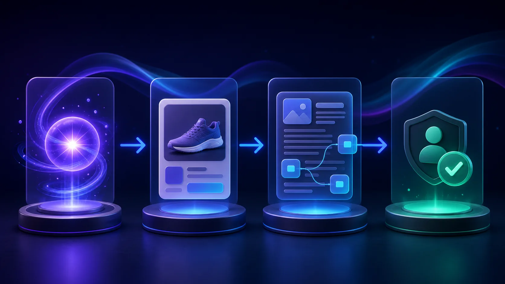 Aurora diagram of an ecommerce blog automation workflow