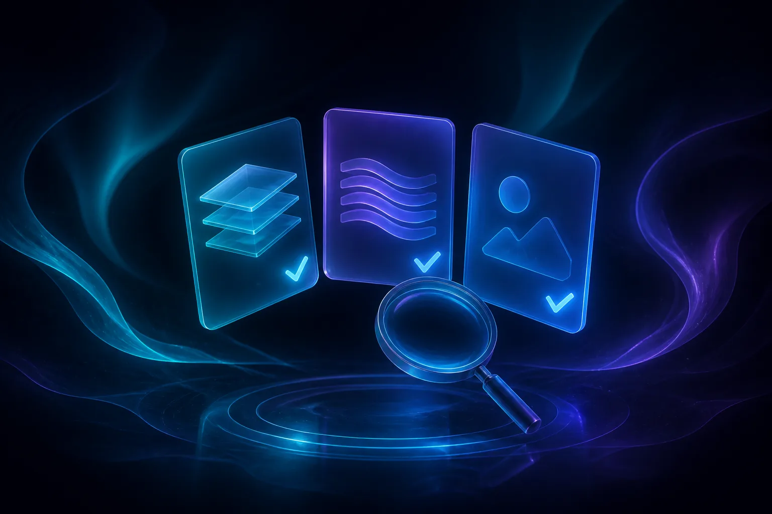 Aurora illustration of exported website files being checked before launch