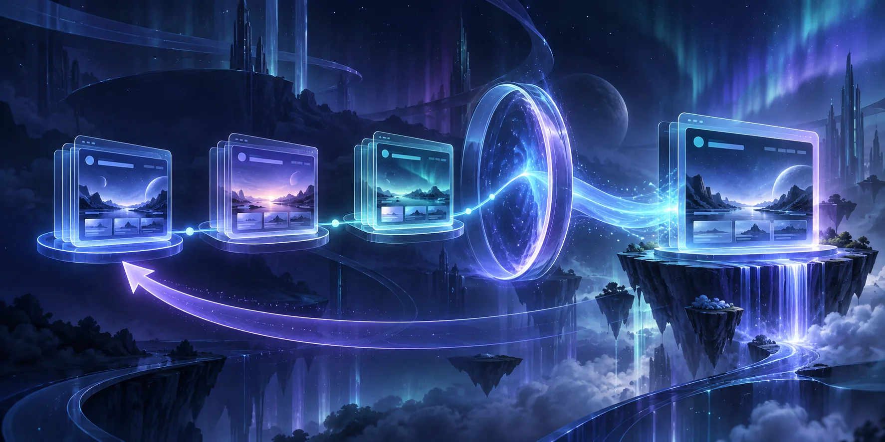 Aurora version timeline for static website deployment and rollback