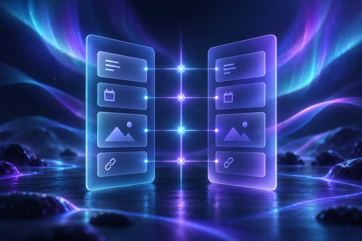 Luminous content fields aligned before a CMS launch