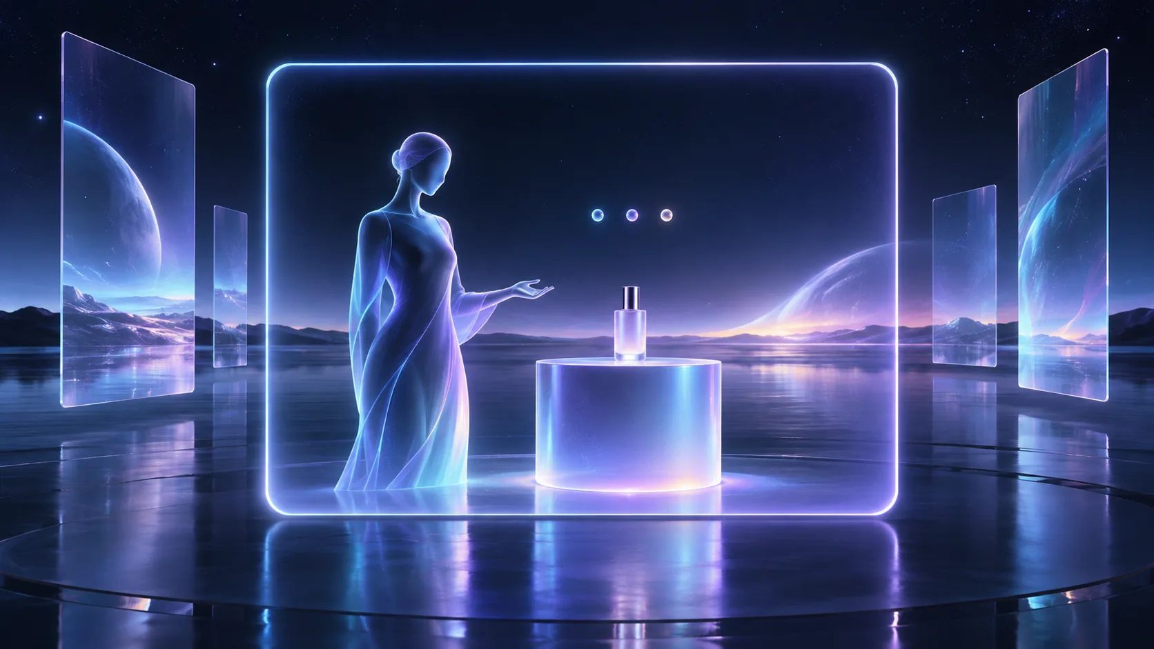 A calm preview scene for an AI avatar product video