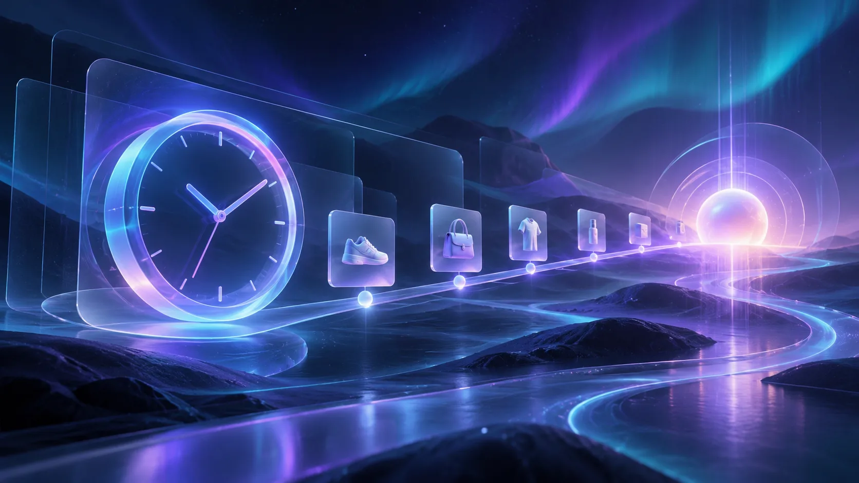 Aurora visualization of scheduling a Shopify catalog update