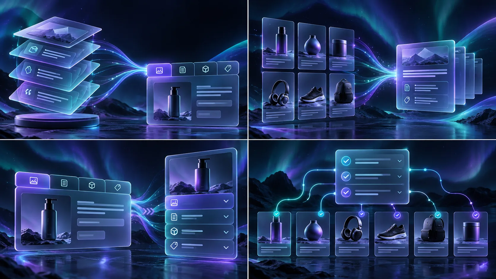 Dark aurora product information workflow